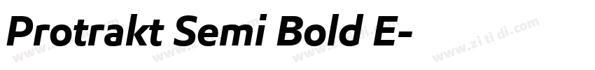 Protrakt Semi Bold E字体转换 Protrakt Semi Bold E字体转换